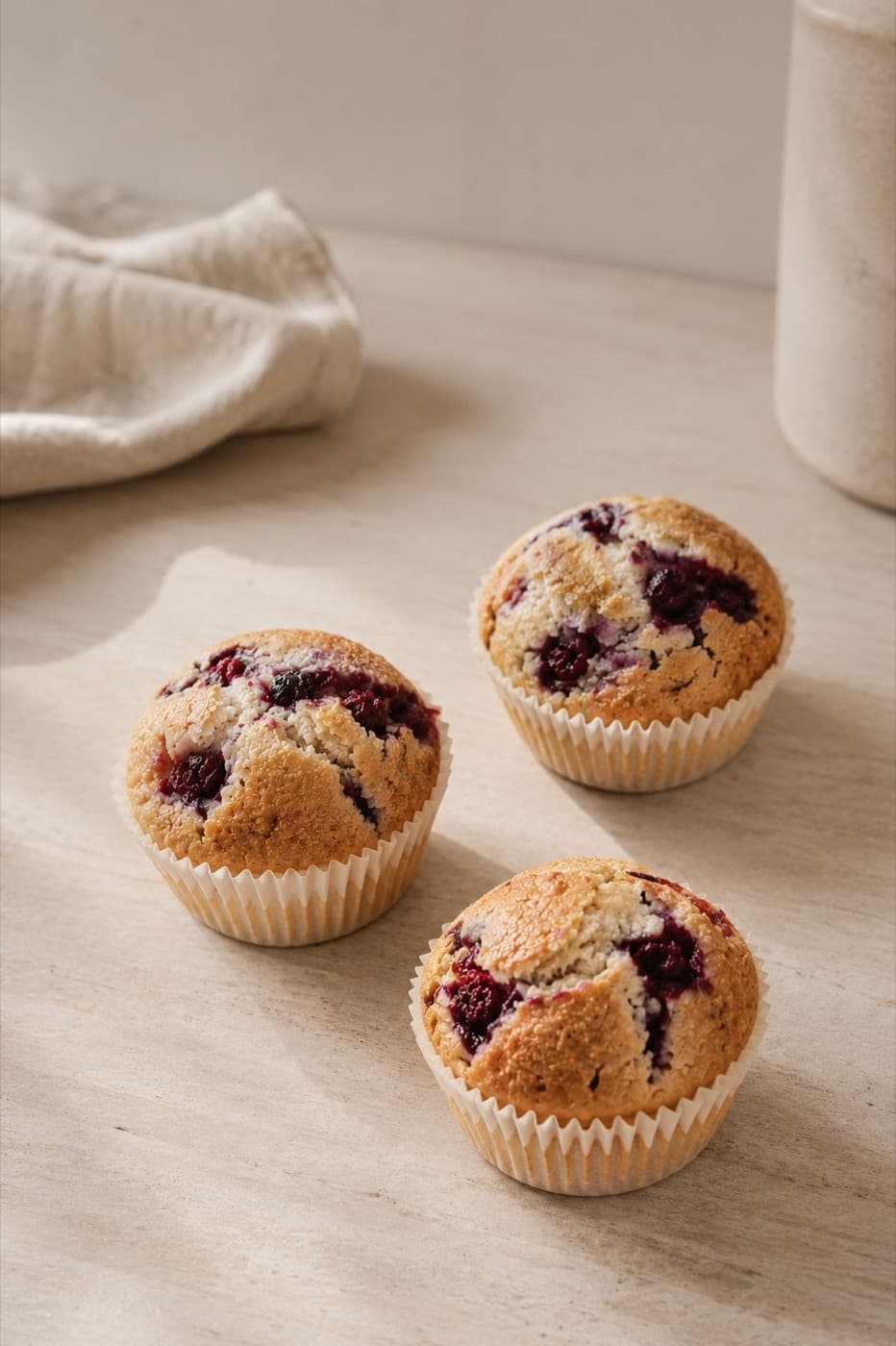 Muffins, gebacken mit Proteinpulver